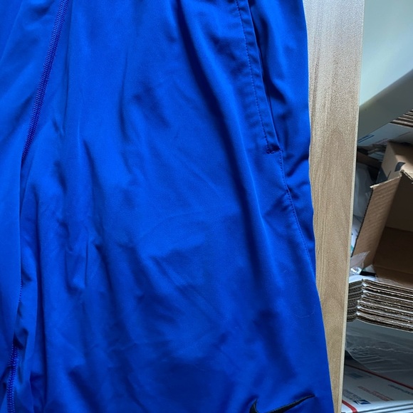 Nike Athletic Shorts Dri Fit Mens Small Blue Pockets Drawstring Basketball Gym - Picture 3 of 6